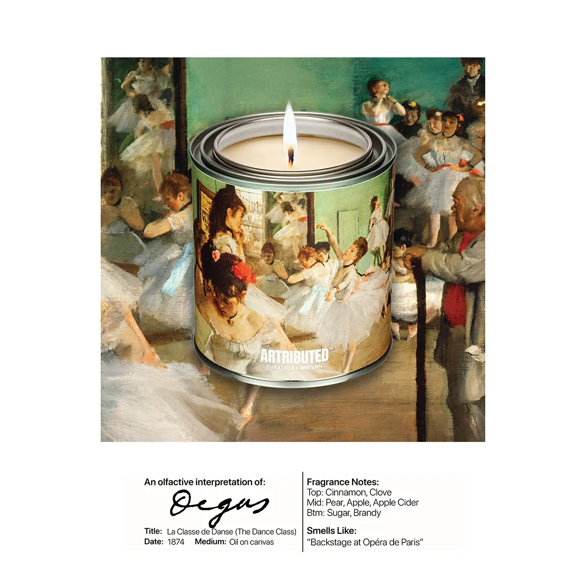 Degas The Dance Class Candle