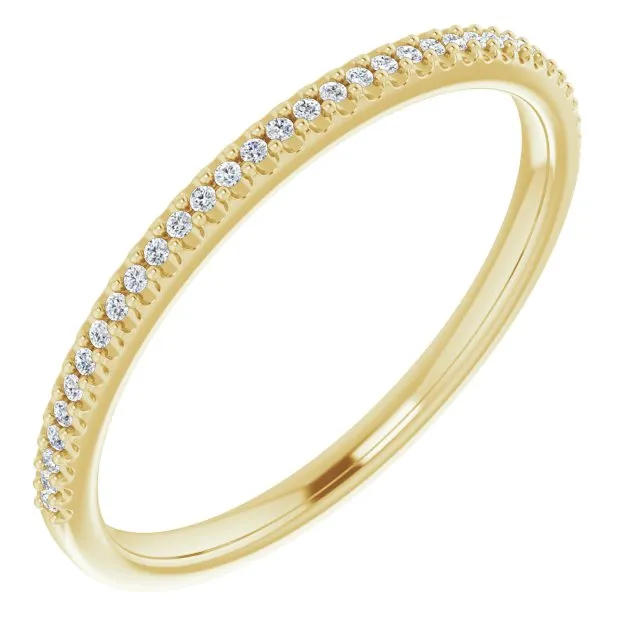 Delicate Stackable Diamond Wedding Band