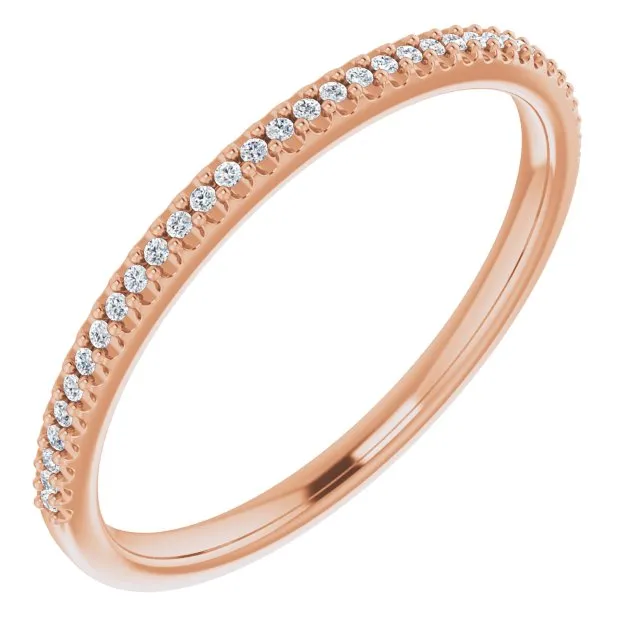 Delicate Stackable Diamond Wedding Band