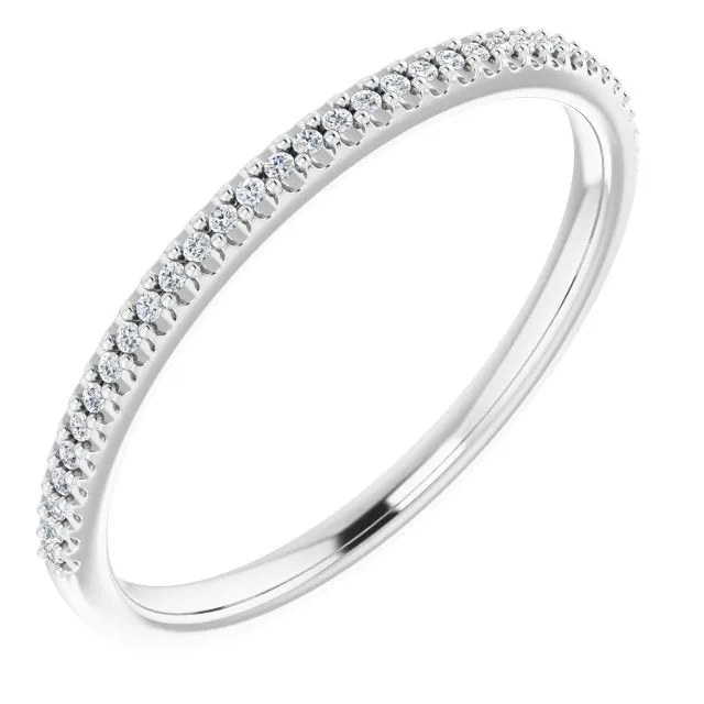 Delicate Stackable Diamond Wedding Band
