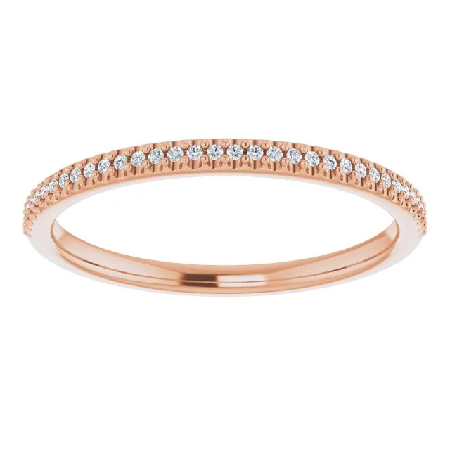 Delicate Stackable Diamond Wedding Band