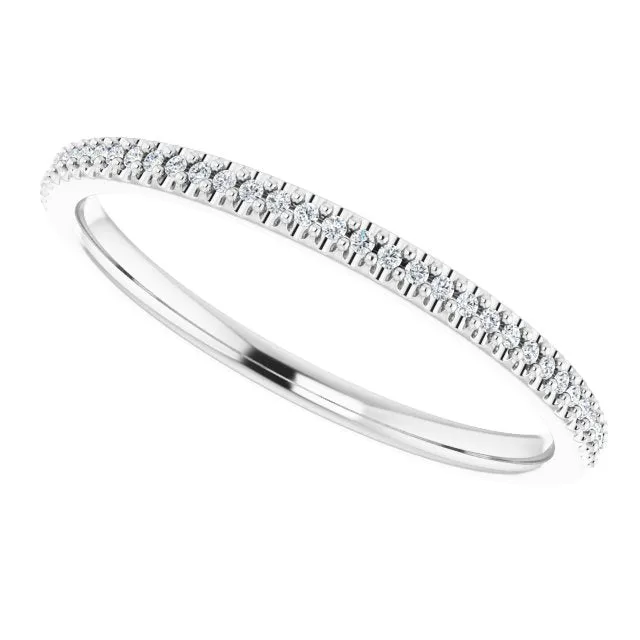 Delicate Stackable Diamond Wedding Band