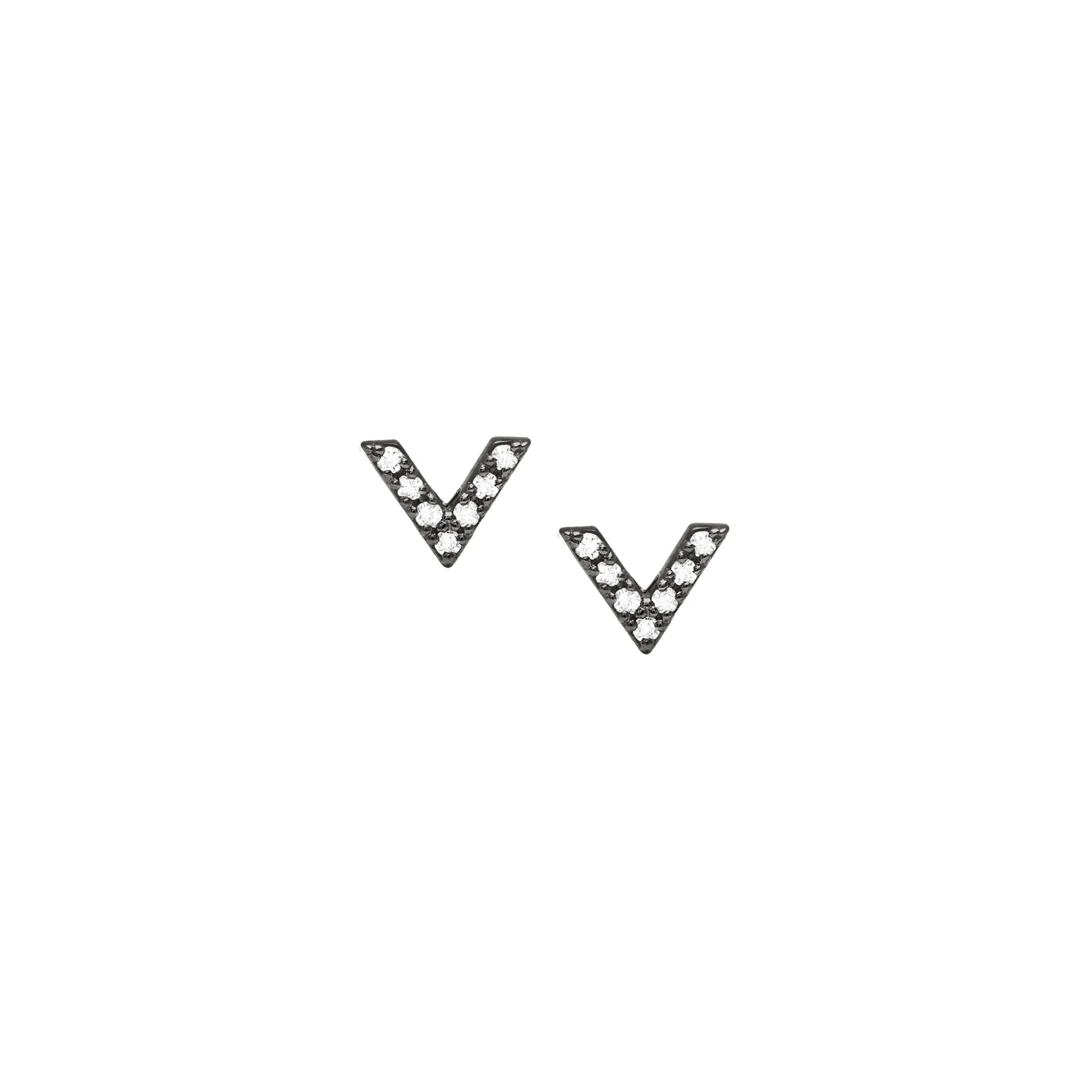 Diamond Dagger Studs | Black Gold