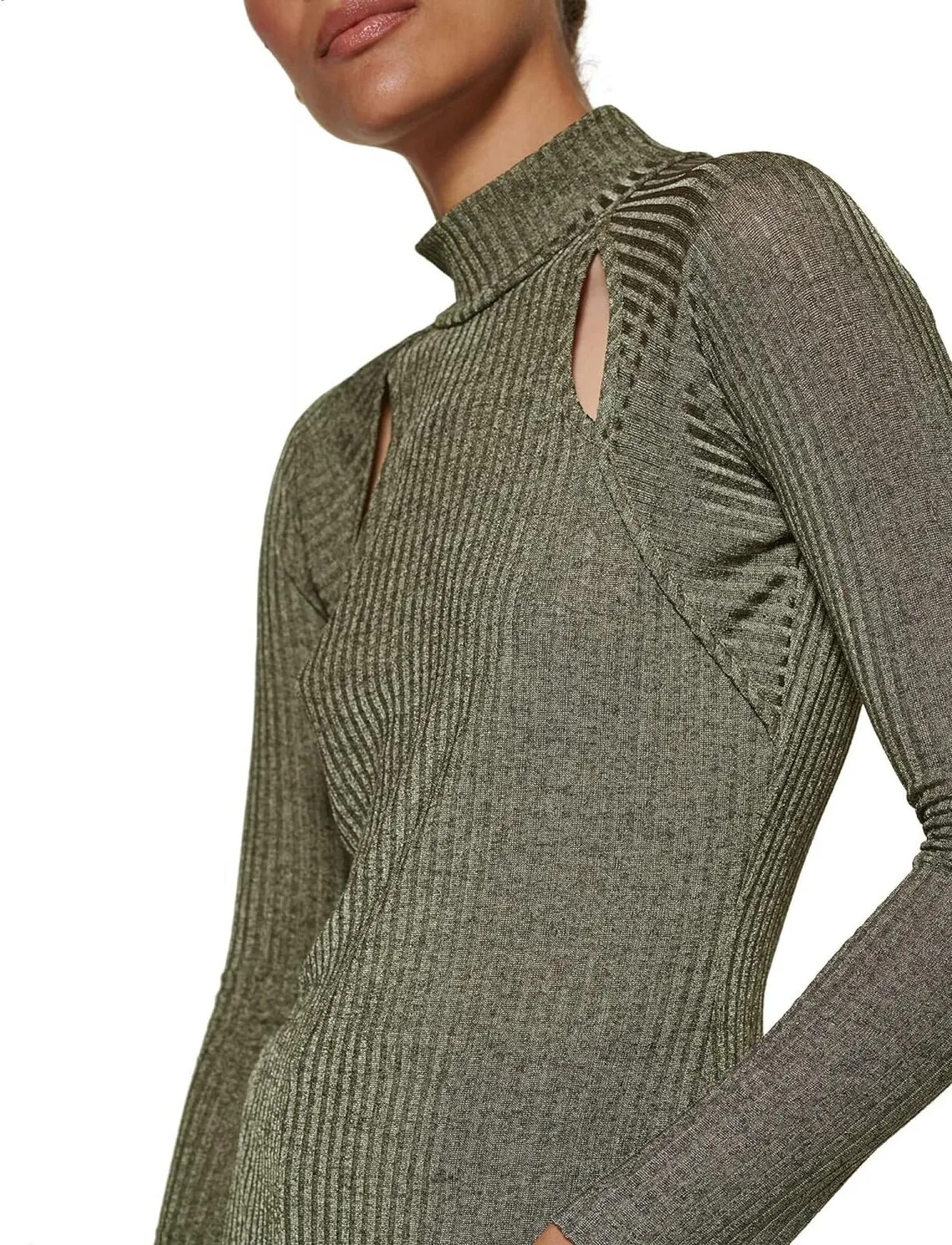 DKNY Women's Basic Essential Long Sleeve Knit Top UH2TG159