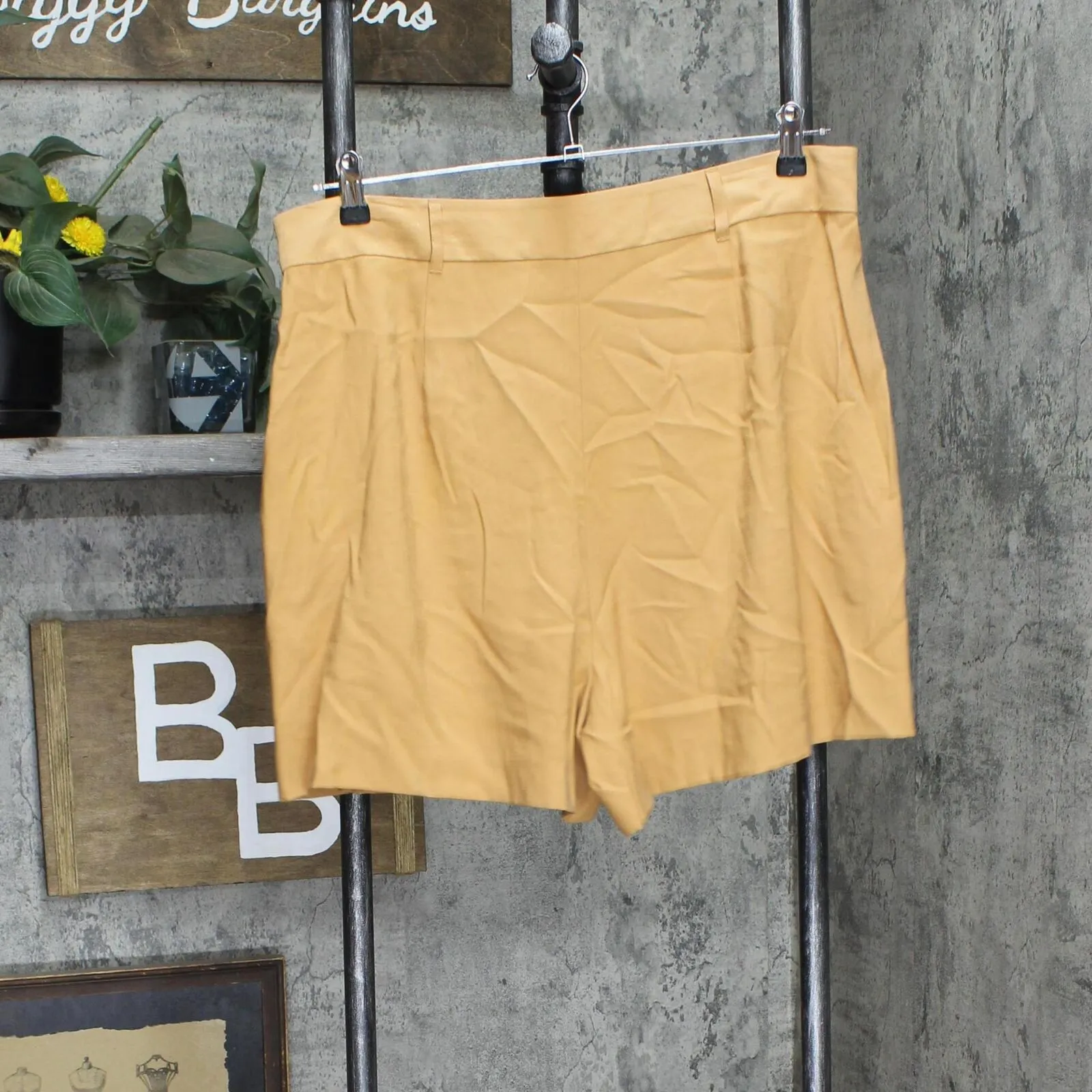 DKNY Women's Frosted High-Rise Zip-Front Twill Shorts P3EW8Q85