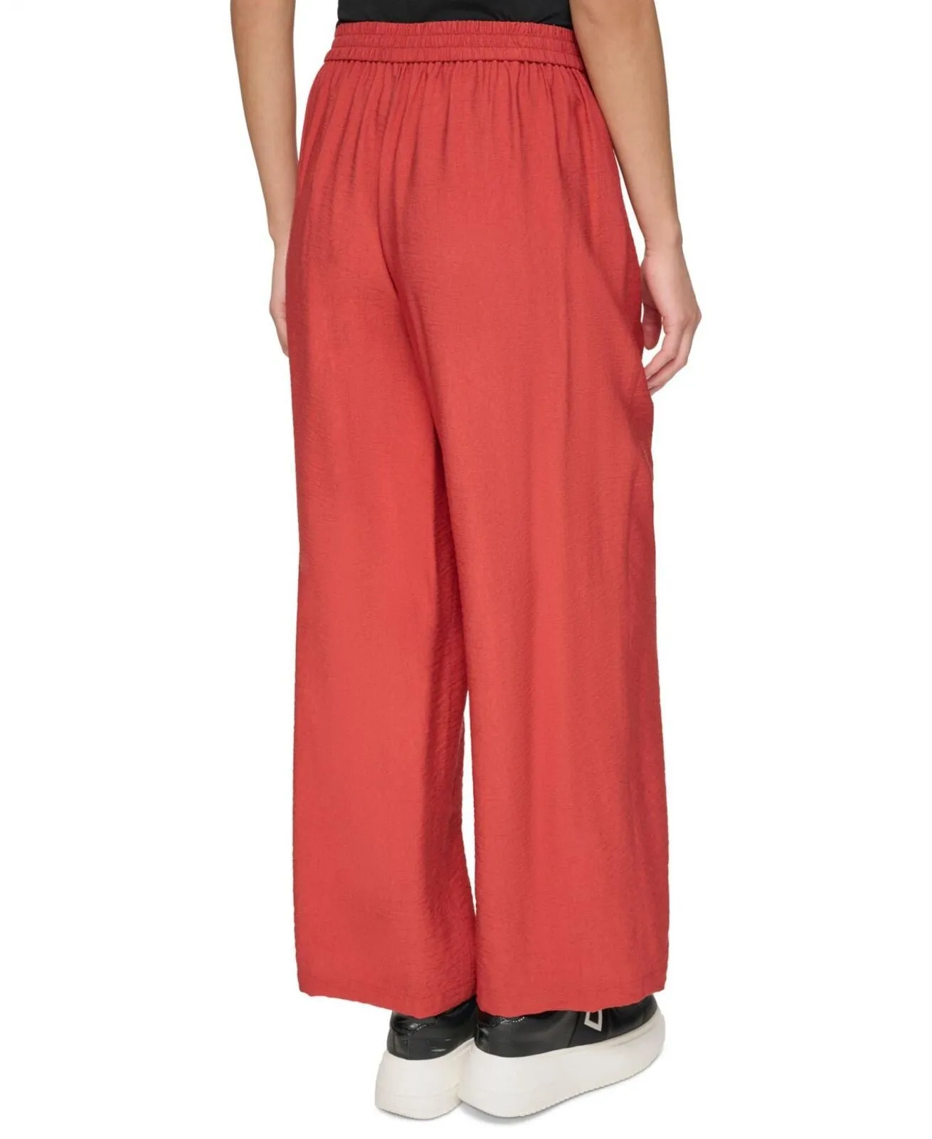 DKNY Women's Pull-On Drawstring Pants P3EKTS98 Red Ochre XL