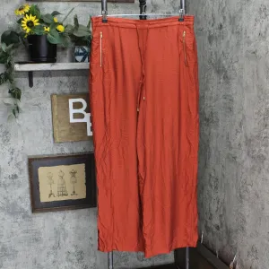 DKNY Women's Pull-On Drawstring Pants P3EKTS98 Red Ochre XL