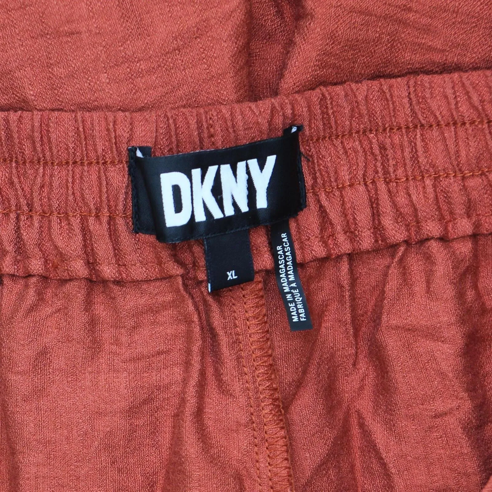 DKNY Women's Pull-On Drawstring Pants P3EKTS98 Red Ochre XL