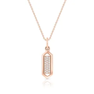 Domed Marquis Necklace | Rose Gold