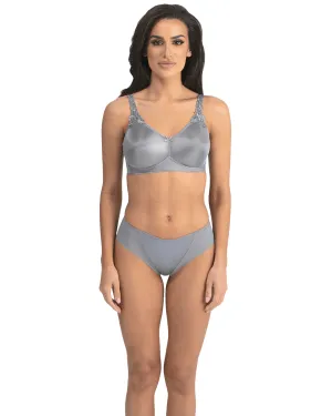 Dominique Jilian Wire Free Minimizer Bra - Grey Smoke/Stone Blue