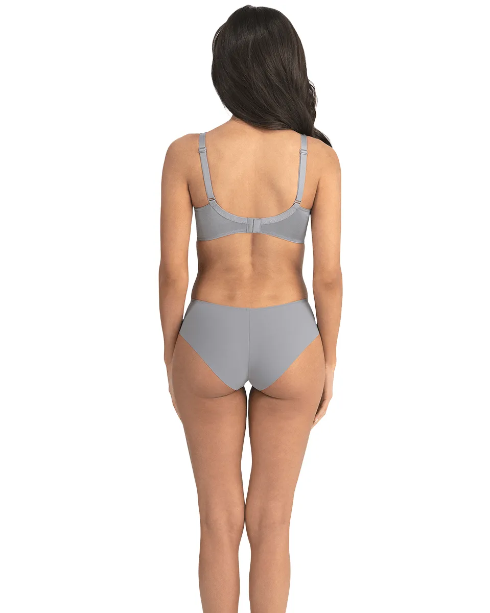 Dominique Jilian Wire Free Minimizer Bra - Grey Smoke/Stone Blue