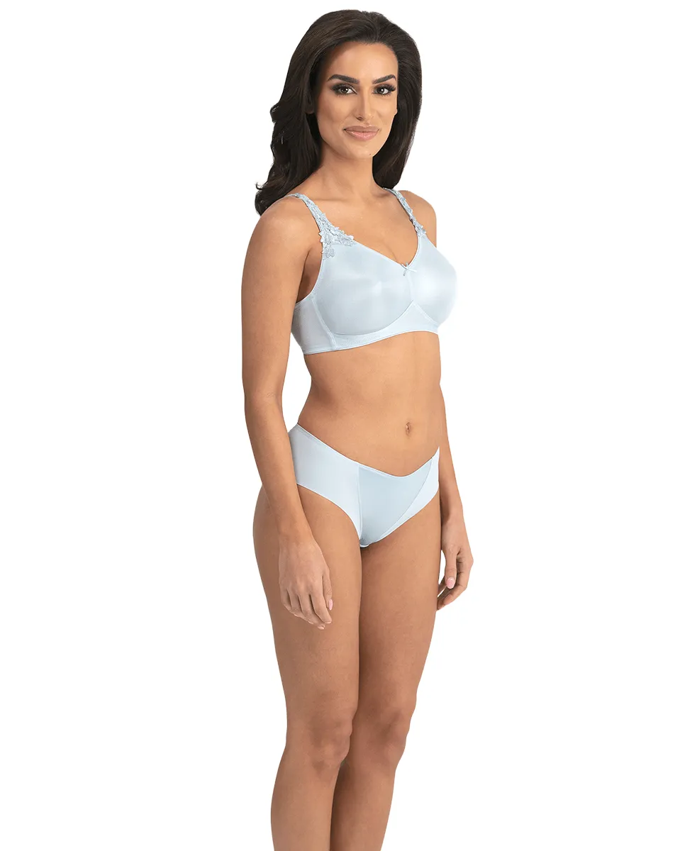 Dominique Jilian Wire Free Minimizer Bra - Grey Smoke/Stone Blue