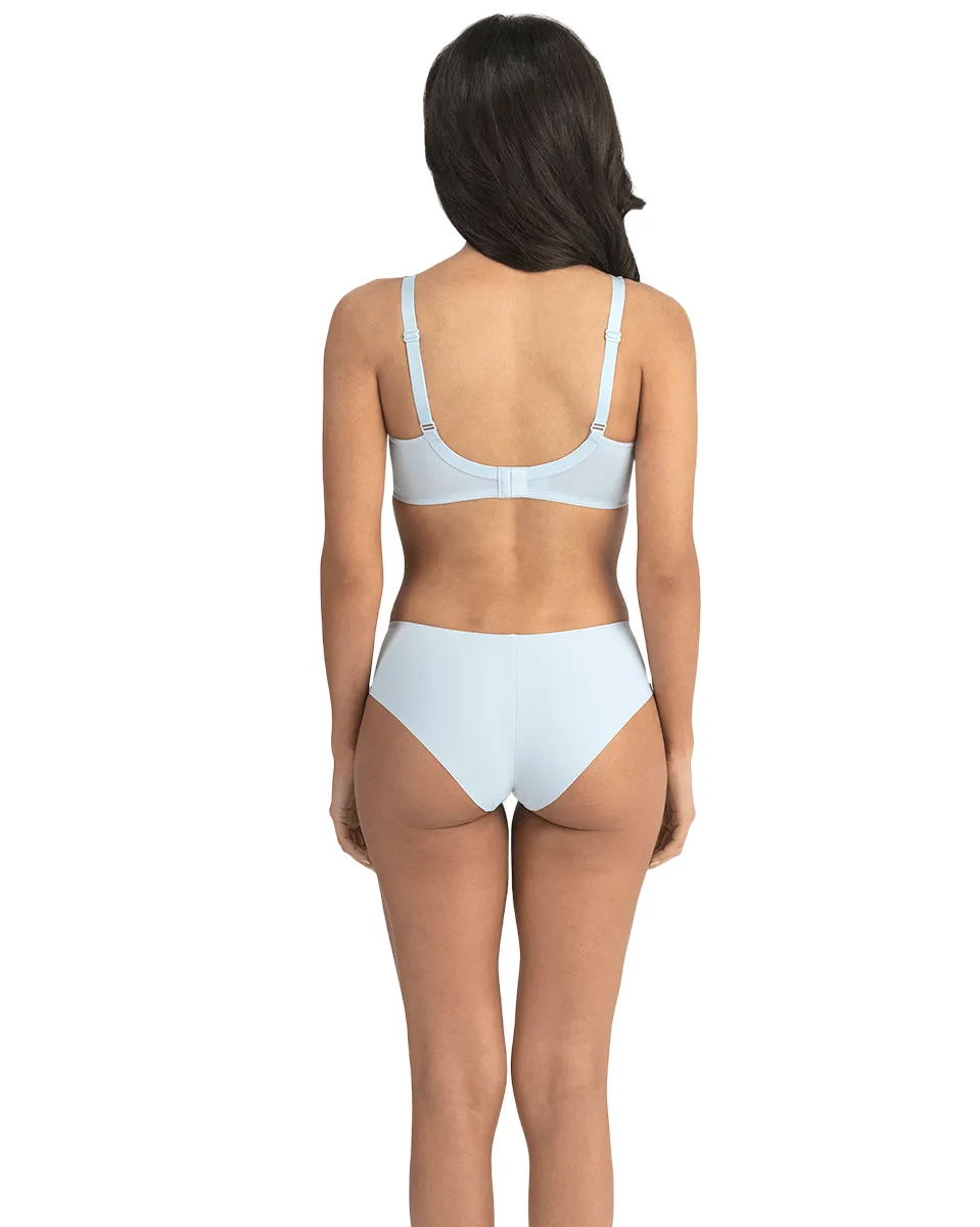 Dominique Jilian Wire Free Minimizer Bra - Grey Smoke/Stone Blue