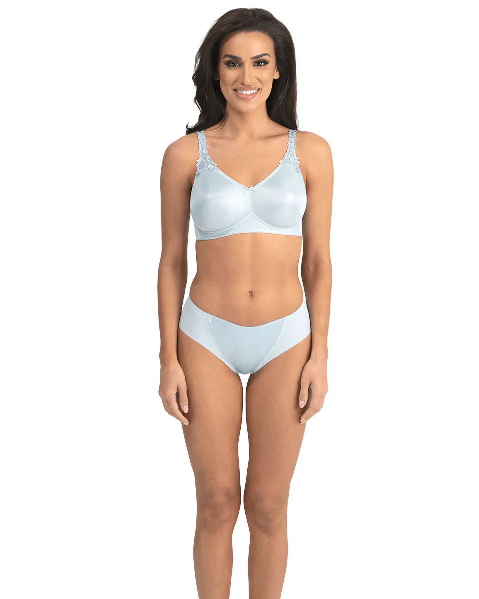 Dominique Jilian Wire Free Minimizer Bra - Grey Smoke/Stone Blue