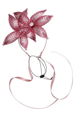 Double Mesh Orchid Wrap - Bright Pink