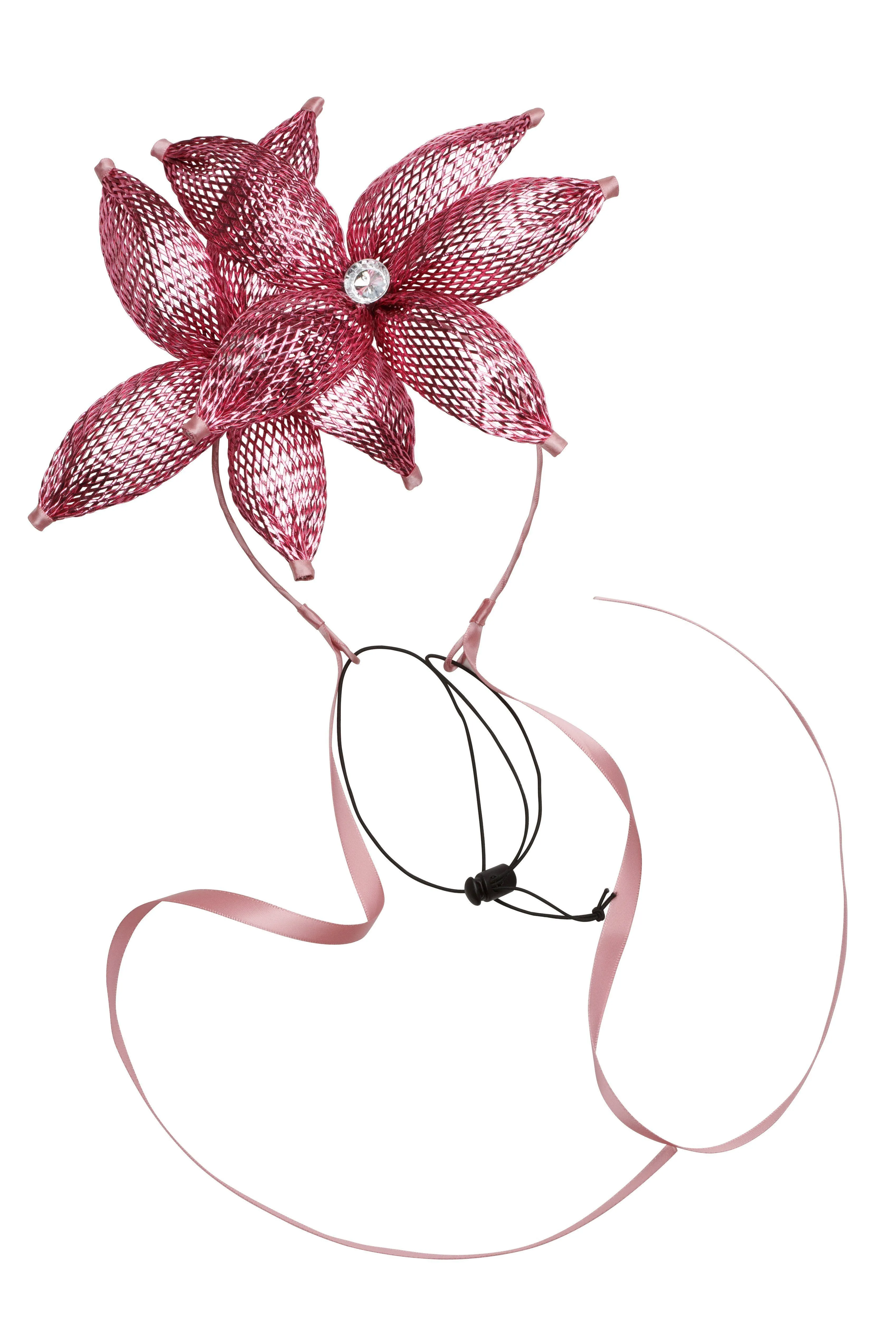 Double Mesh Orchid Wrap - Bright Pink