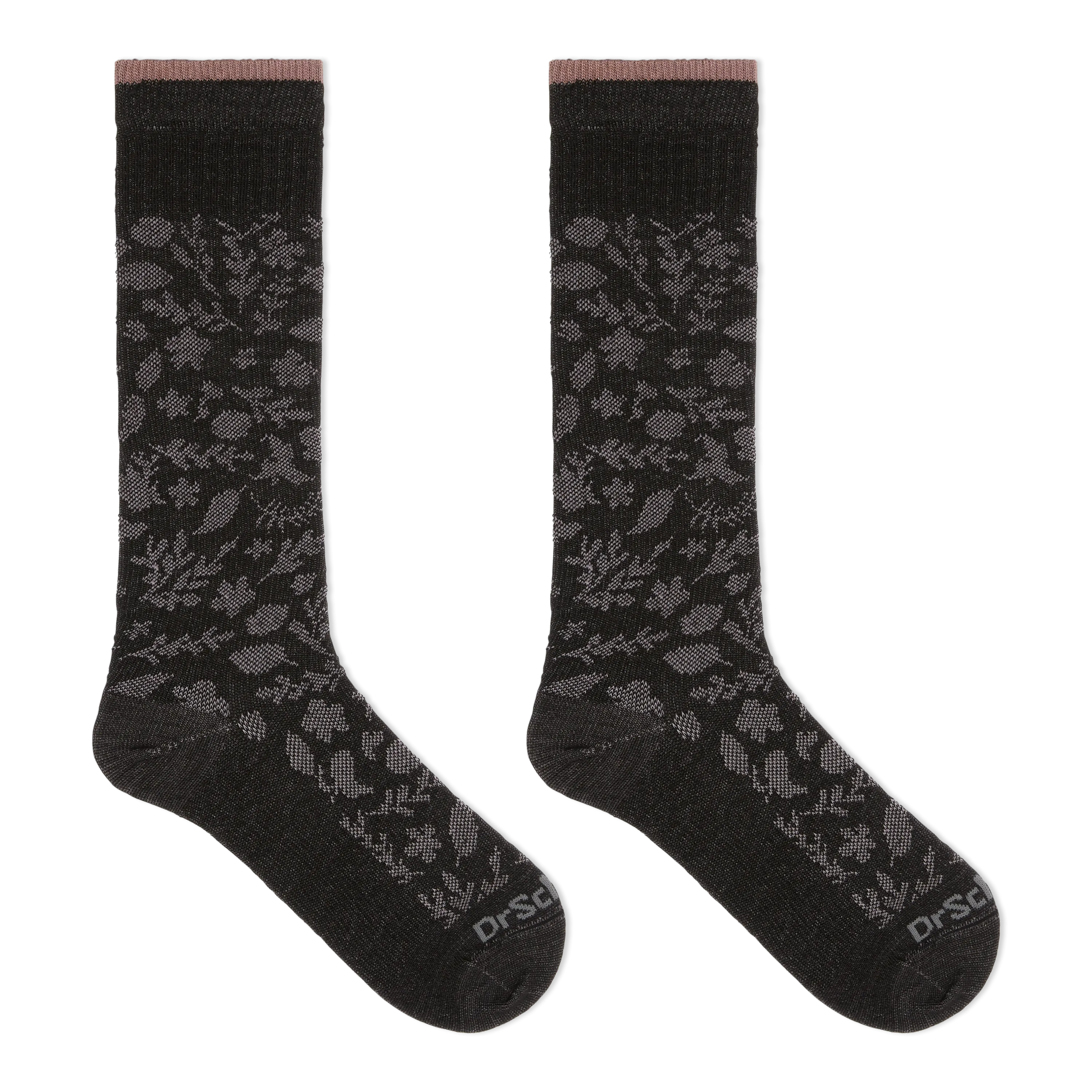 Dr. Scholl's Women's Lace Floral Graduated Compression Socks - Made in the USA