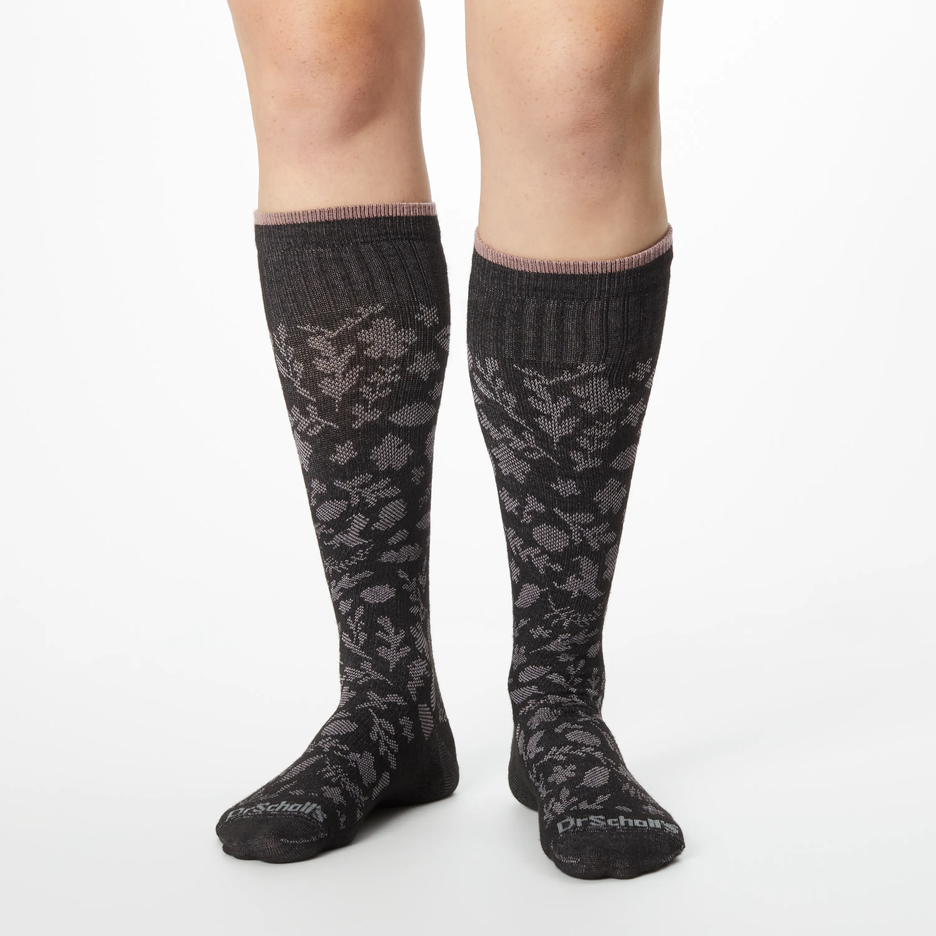 Dr. Scholl's Women's Lace Floral Graduated Compression Socks - Made in the USA