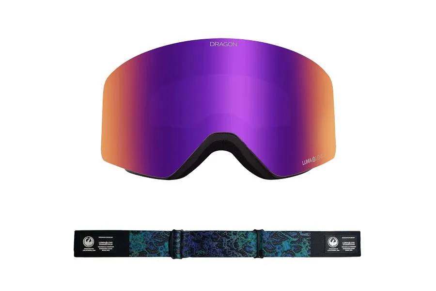 Dragon R1 OTG Snow Goggles Black Pearl / Lumalens Purple Ion   Lumalens Amber