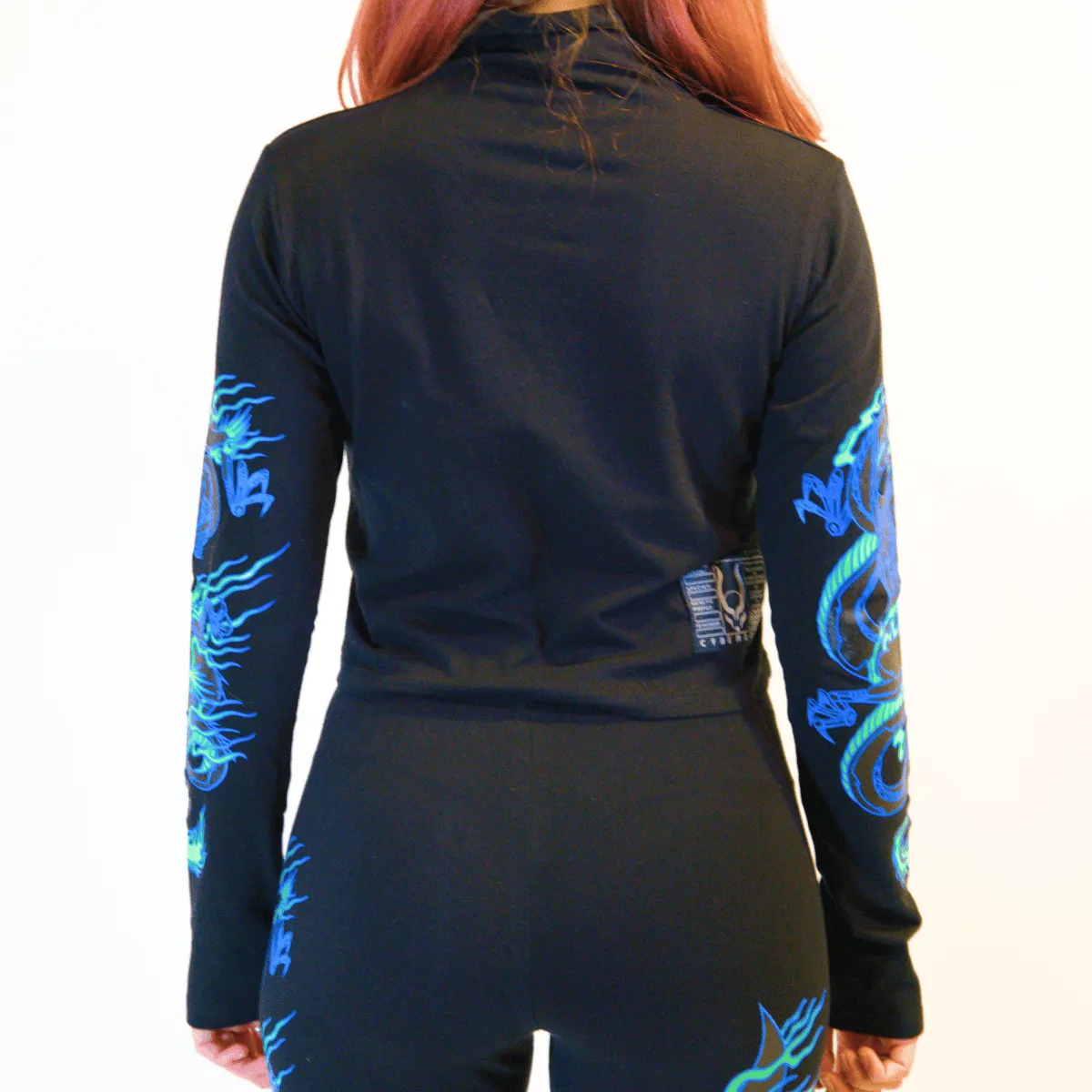DRAGONITE HIGH NECK LONG SLEEVE TOP BLACK