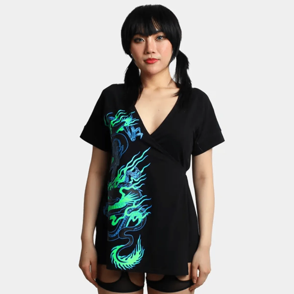 DRAGONITE KIMONO WRAP BLACK