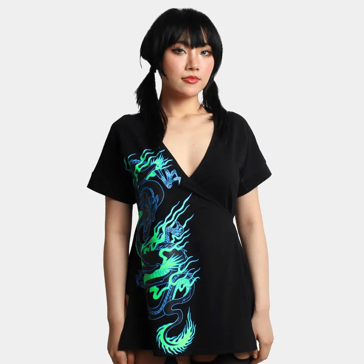 DRAGONITE KIMONO WRAP BLACK