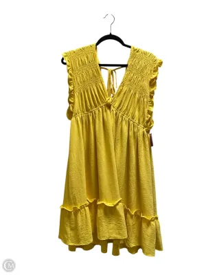Dress Casual Maxi By Chicsoul In Yellow, Size: 1x