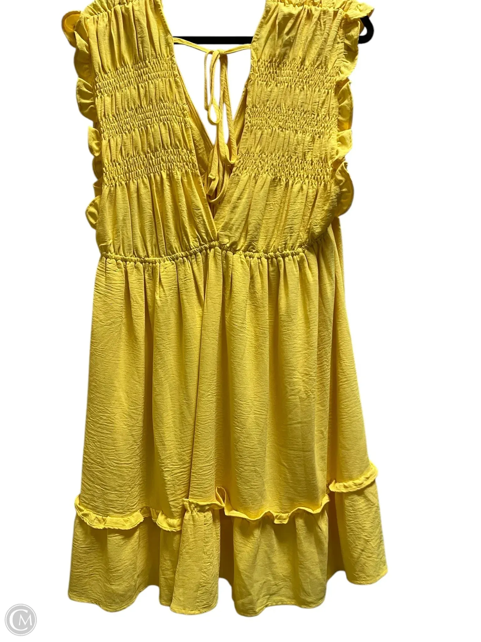 Dress Casual Maxi By Chicsoul In Yellow, Size: 1x