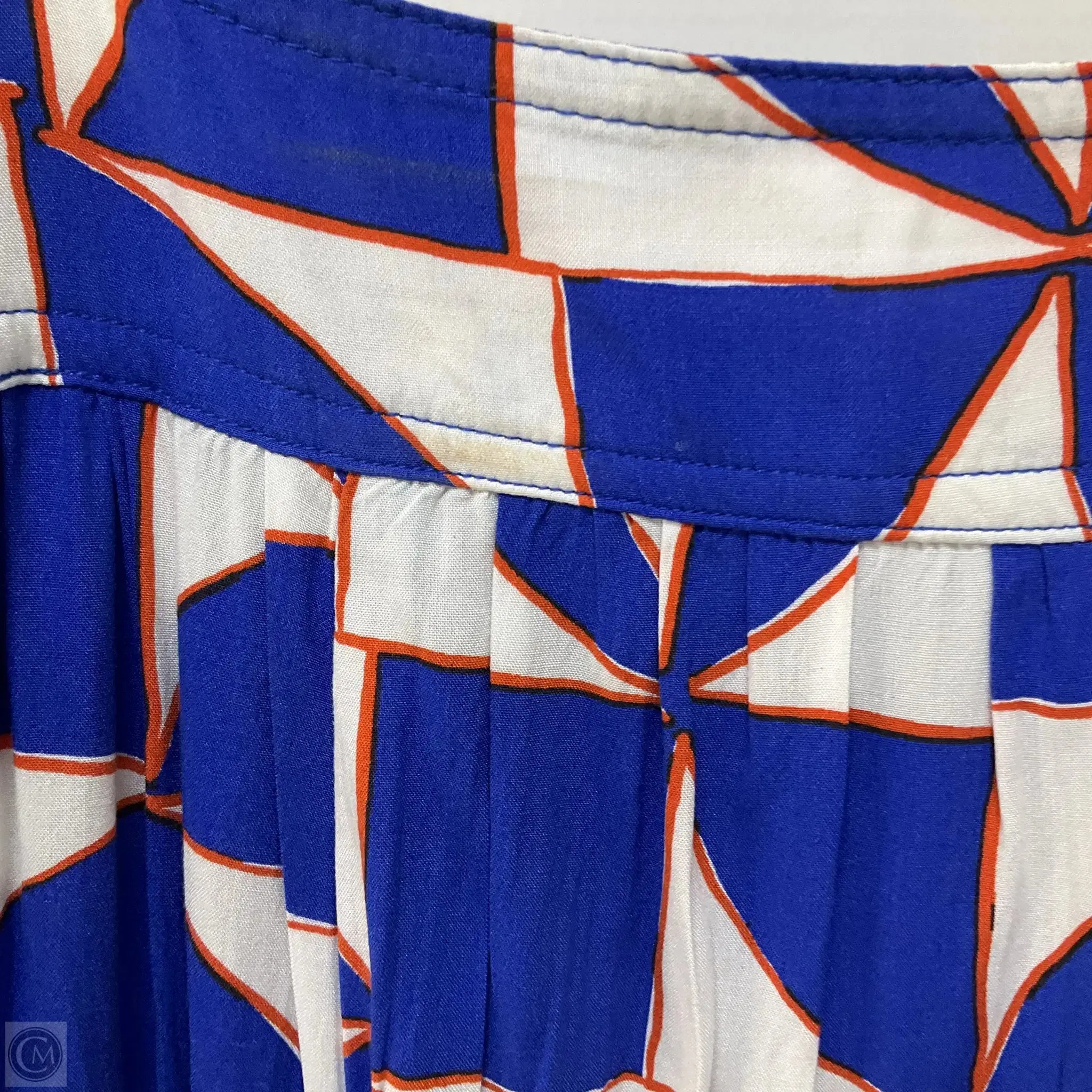 Dress Casual Maxi By Cmc In Blue & White, Size: S