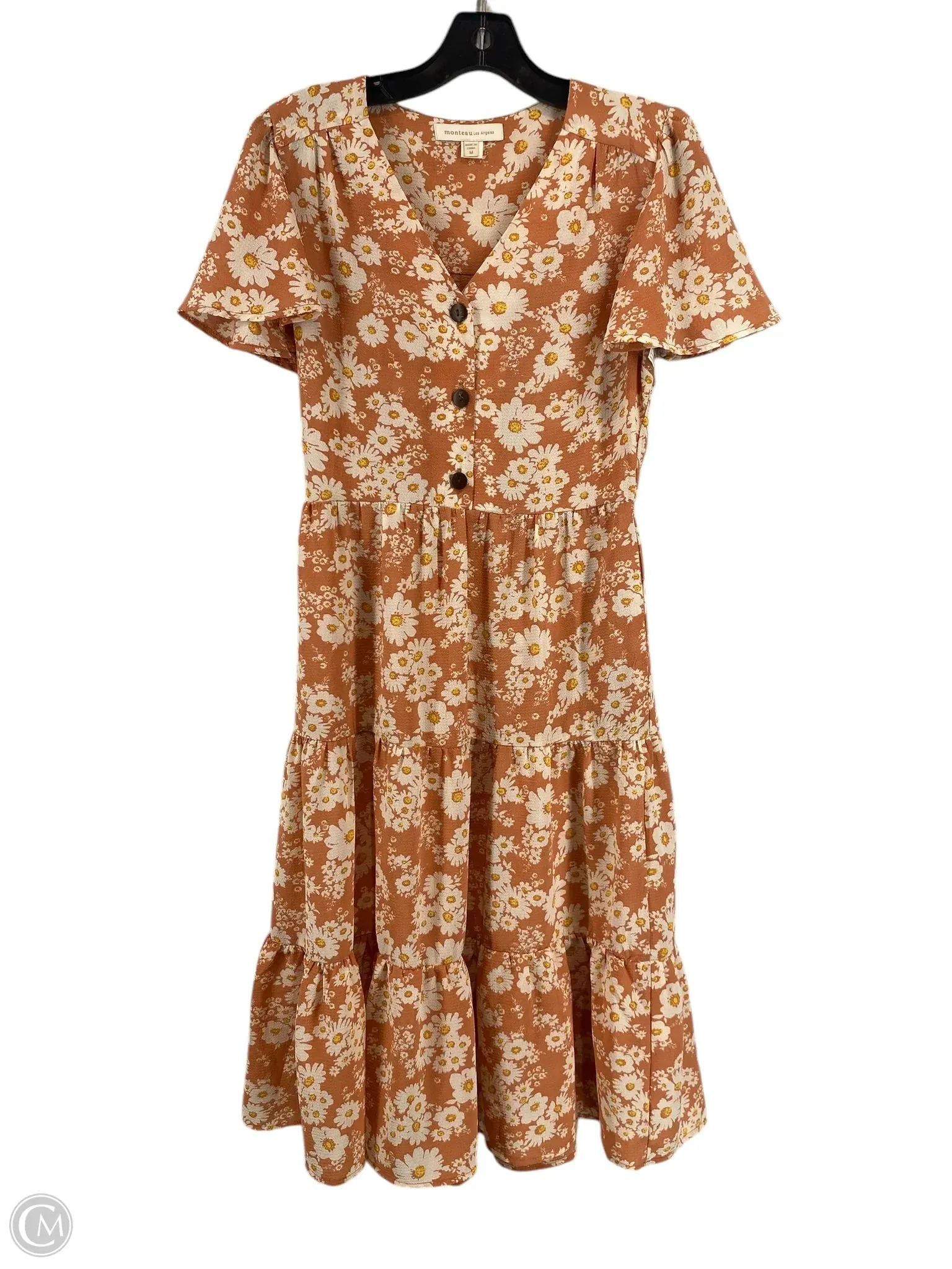 Dress Casual Maxi By Monteau In Orange, Size: M