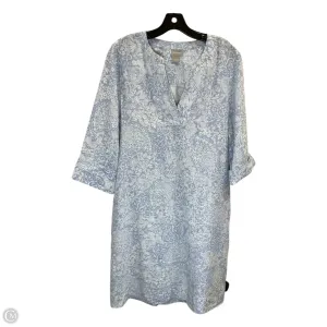 Dress Casual Midi By Chicos In Blue & White, Size: M