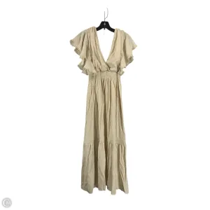 Dress Party Long By Clothes Mentor In Cream, Size: M