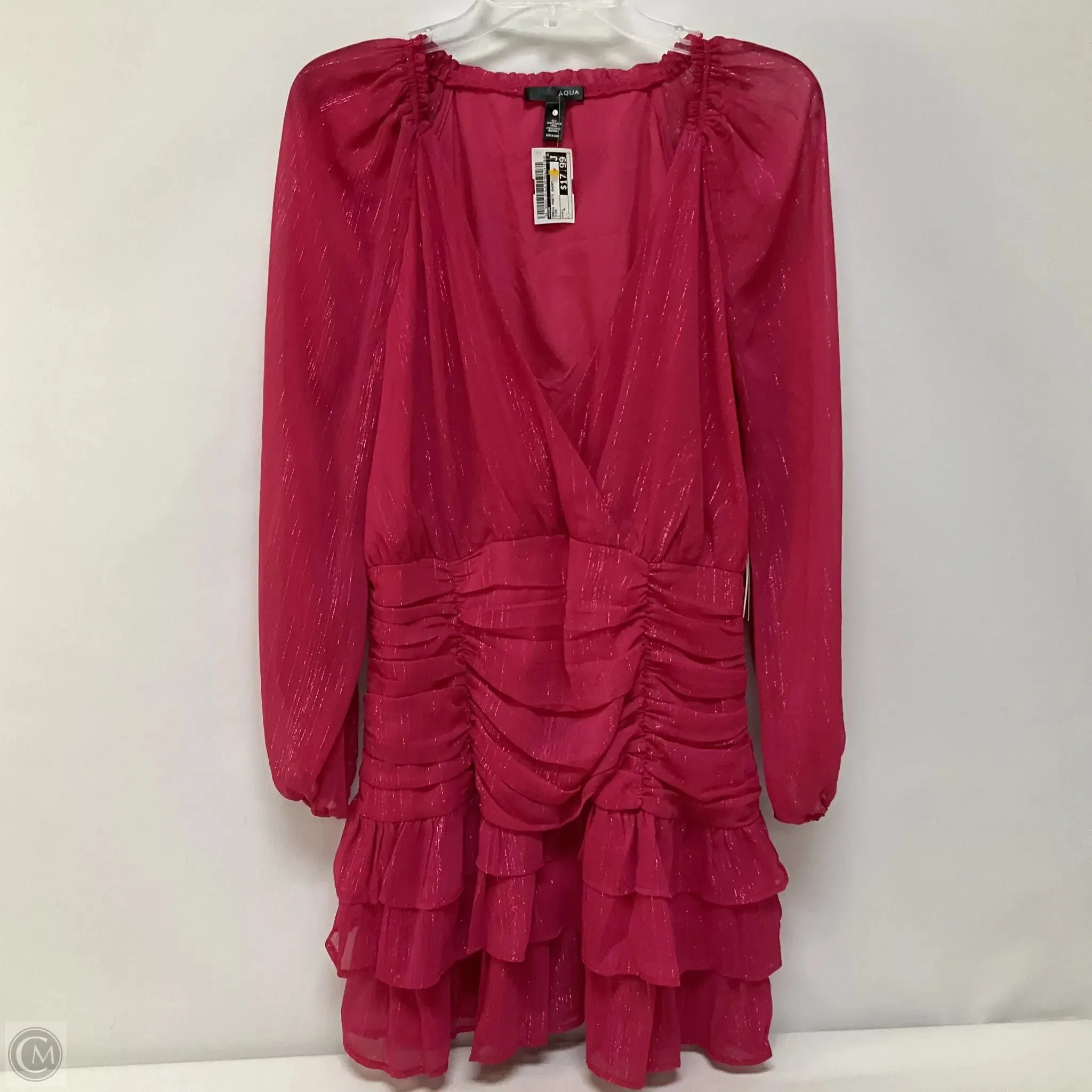 Dress Party Short By Aqua In Pink, Size: L