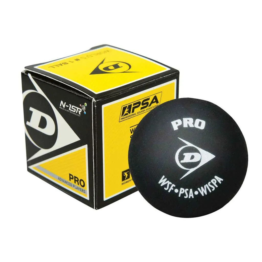 Dunlop Pro Double Yellow Dot Squash Balls (12 Balls)