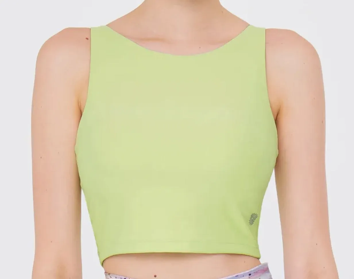 easyoga Lespiro Double Strap X Cropped Tank - G35 Melon Green