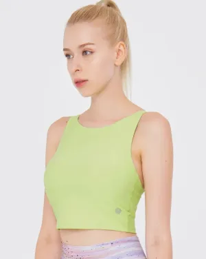 easyoga Lespiro Double Strap X Cropped Tank - G35 Melon Green
