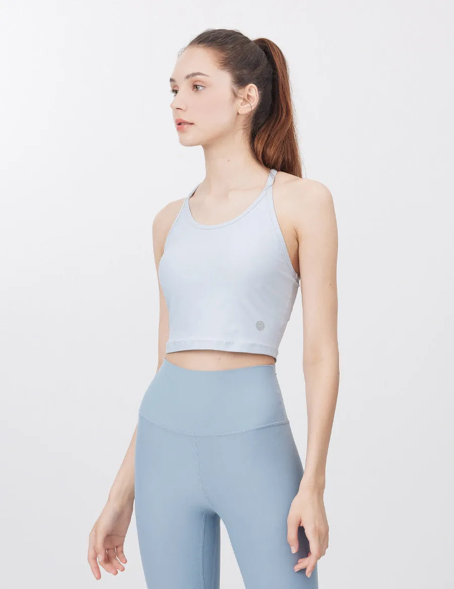 easyoga LESPIRO Galaxy Cropped Tank - B1 Light Blue