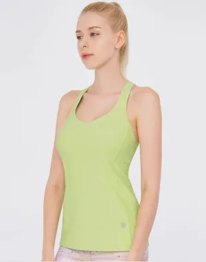 easyoga Lespiro Pentagram Collar Tank - G35 Melon Green
