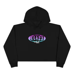EL 423 Alternative/ Berry Color / Black Cropped Hoodie
