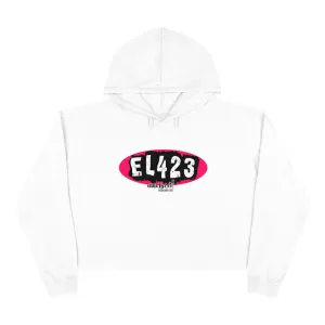 EL 423 Alternative Hot Pink/White Crop Hoodie