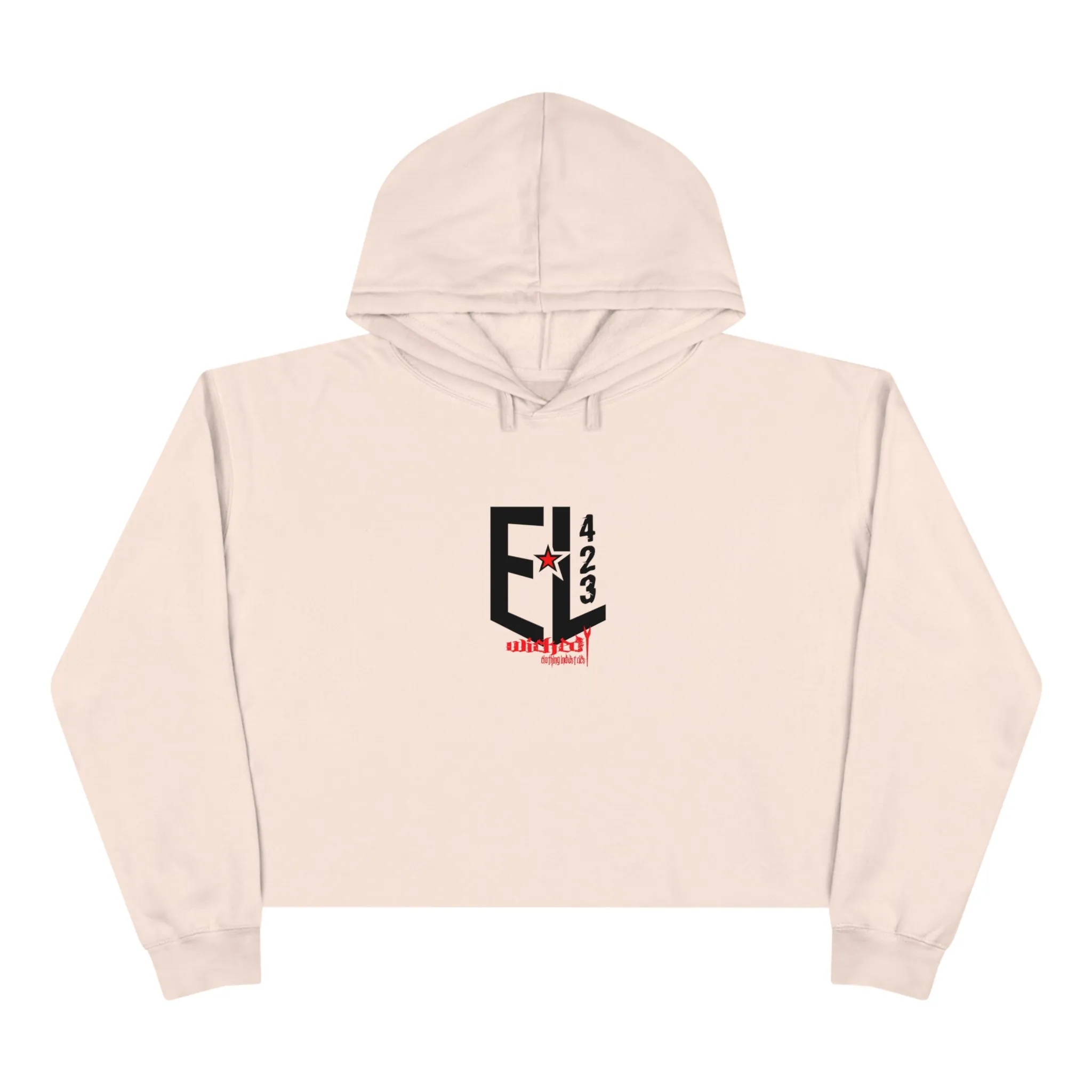EL423 Electric 3D Black/ /Crop Hoodie