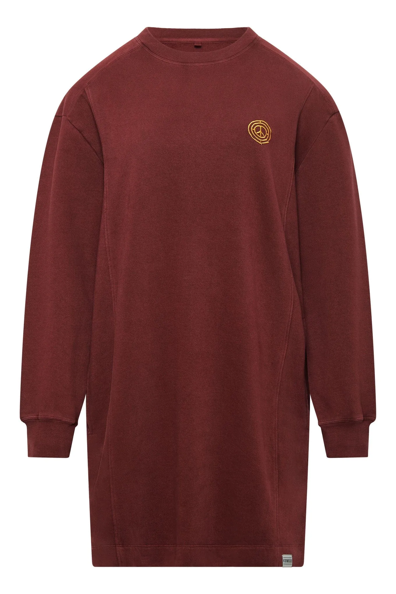 Elara Women's GOTS Organic Cotton Sweat Dress | Walnut Brown