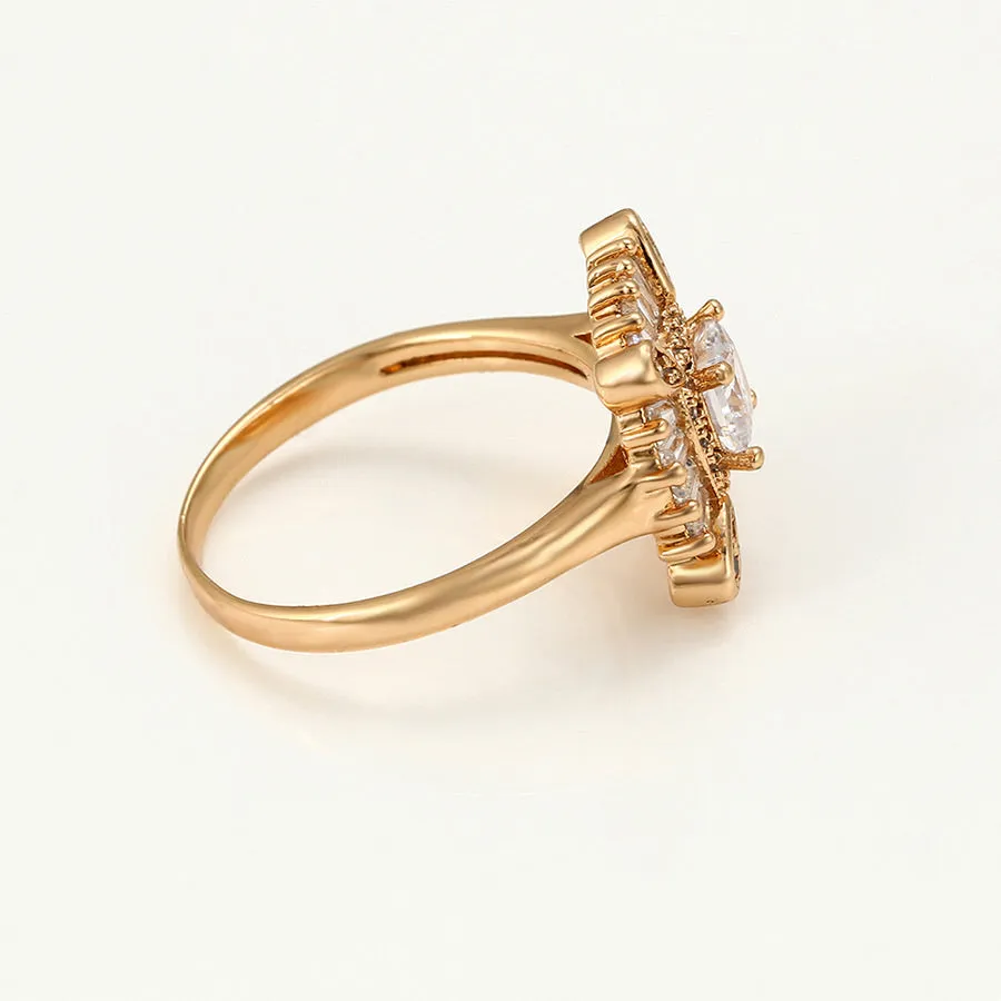 Elegant 18k Gold Plated CZ Diamond Ring