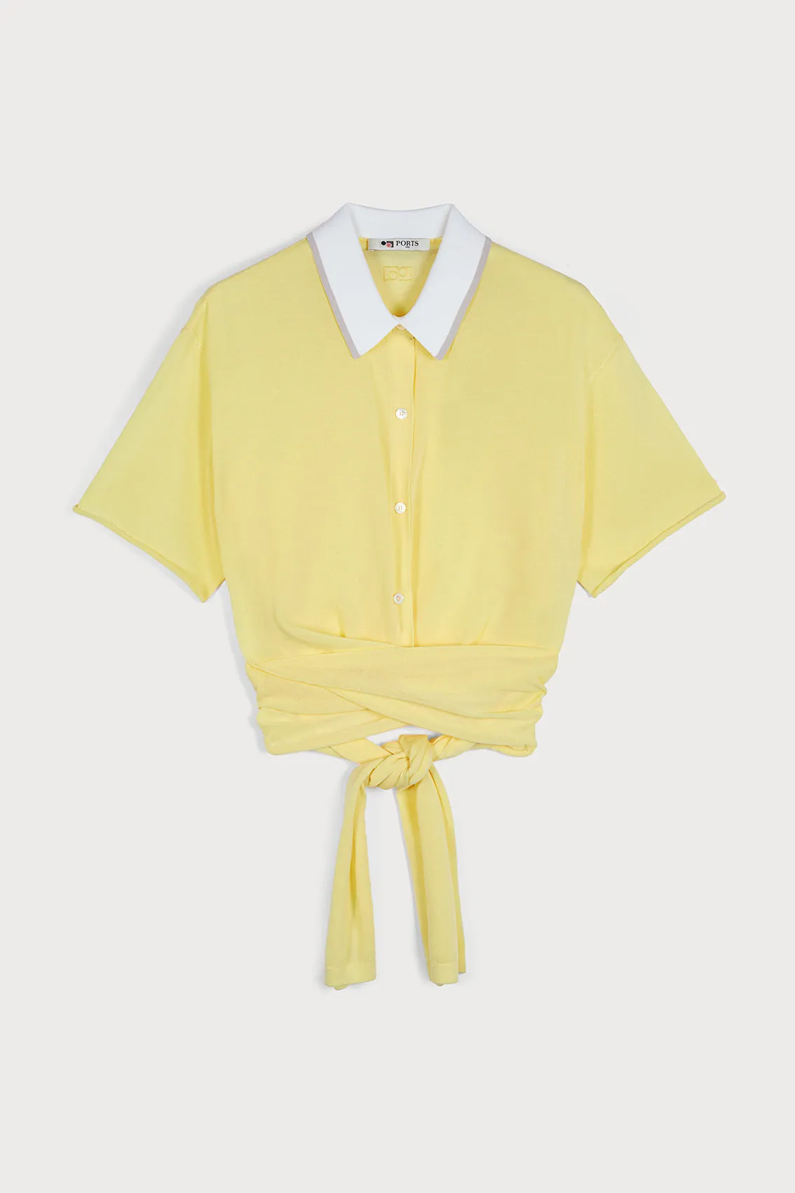 ENCHANTED POLO TOP IN PALE YELLOW