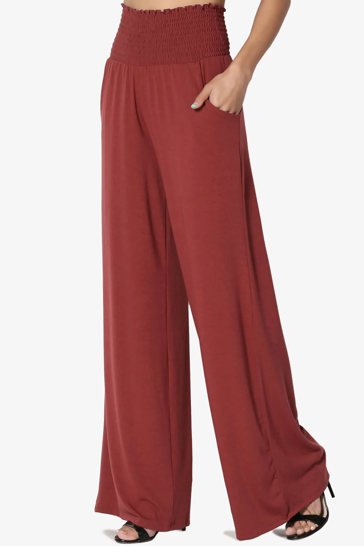 Estella Smocked Waist Lounge Pants 33" inseam