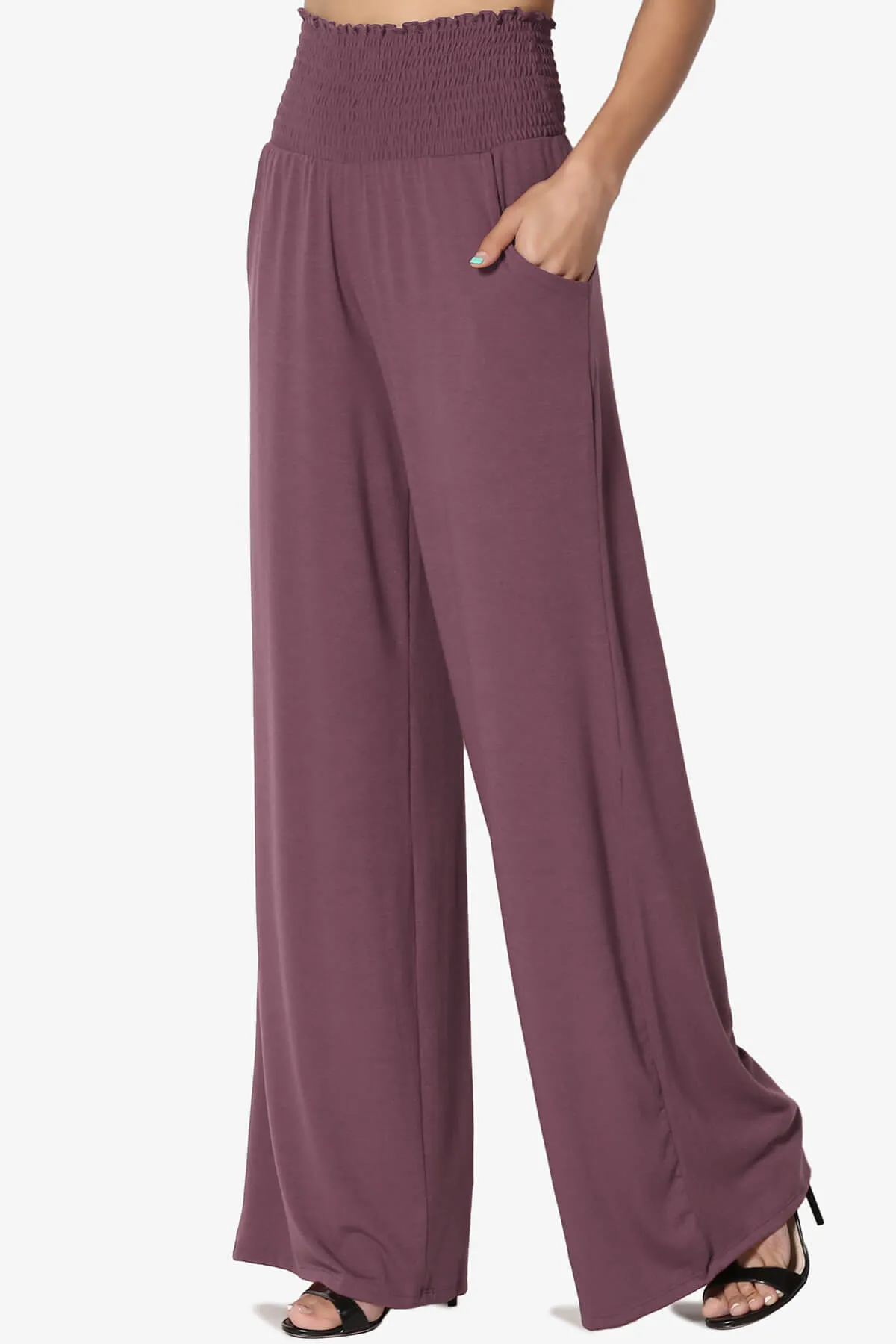 Estella Smocked Waist Lounge Pants 33" inseam
