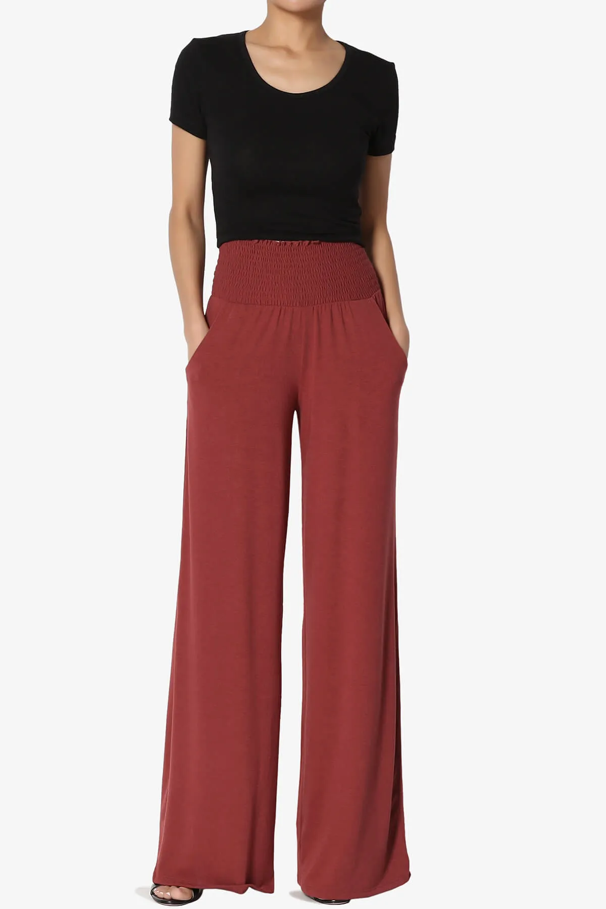 Estella Smocked Waist Lounge Pants 33" inseam