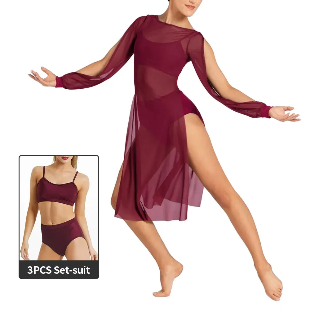 Ethereal Elegance: Mesh Puff Sleeve Dress for Women