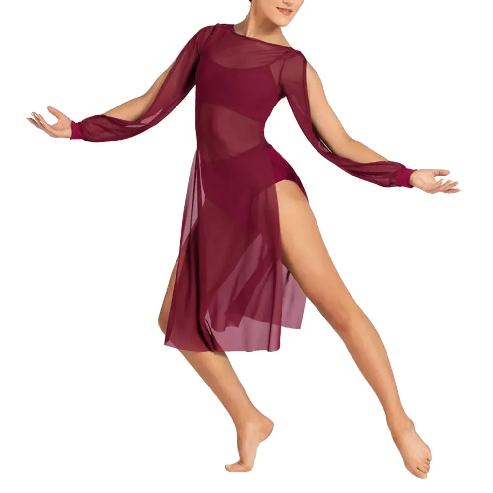 Ethereal Elegance: Mesh Puff Sleeve Dress for Women