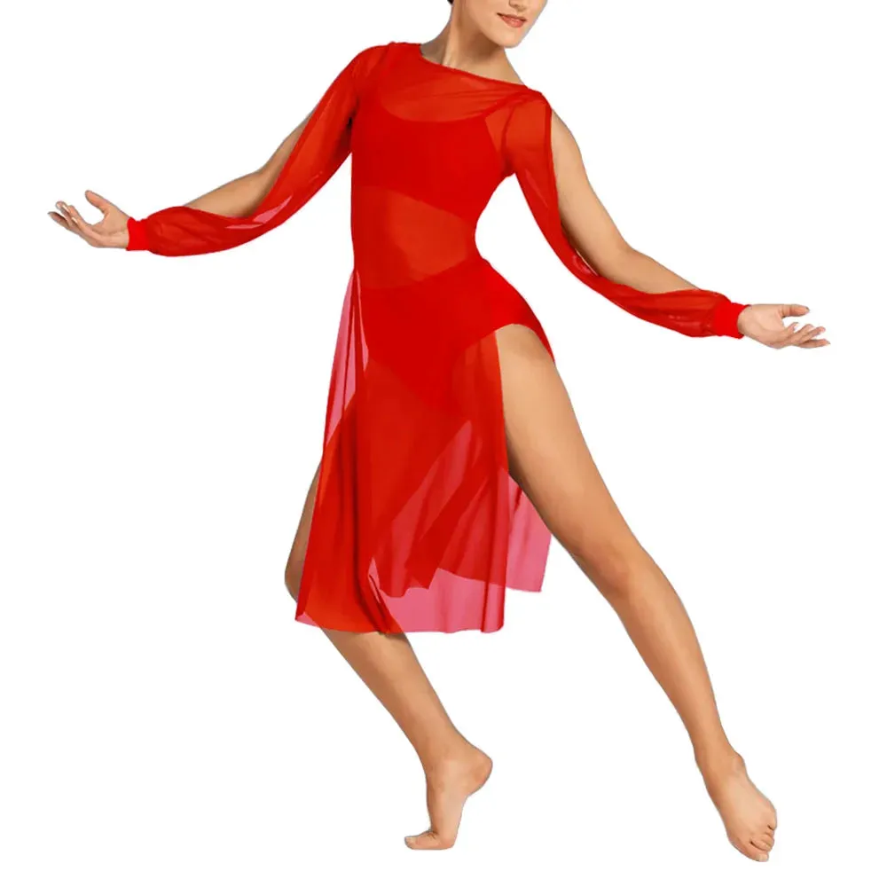 Ethereal Elegance: Mesh Puff Sleeve Dress for Women